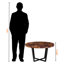 Table basse en bois de teck fabriqué en résine époxy Legrand, H 17,85 po x l 31,26 po x P 31,26