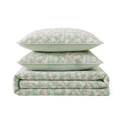 Tommy Bahama Pineapple Bloom Cotton Reversible Green Quilt Set