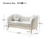 Belice 164cm W 2 Seater Chenille Tufted Sofa with Two Throw Pillows-1473672782