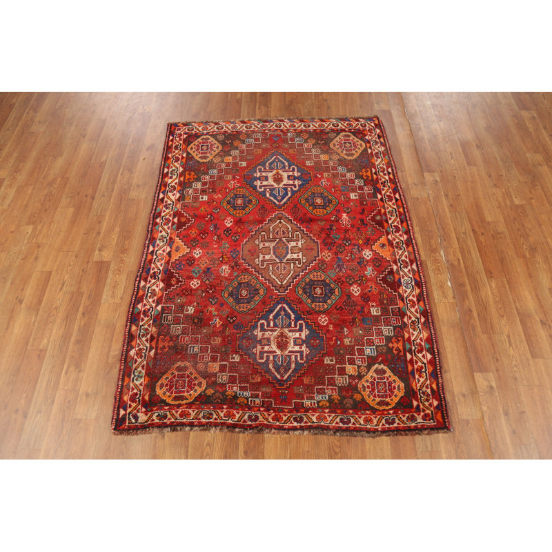 Tapis traditionnel géométrique en laine 4 x 5