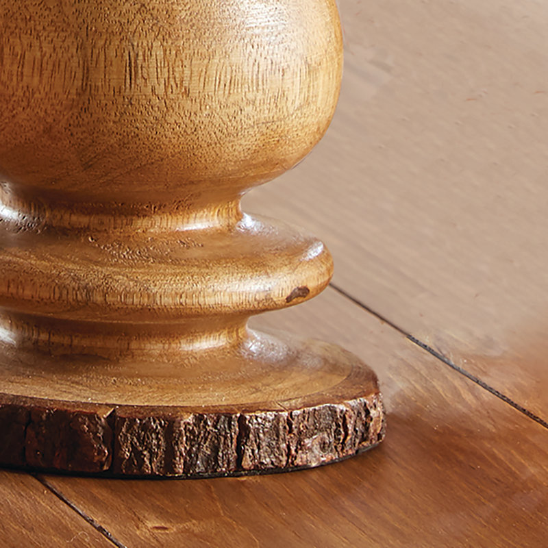 Wood Tabletop Pillar, 7" H x 4.75" W x 4.75" D