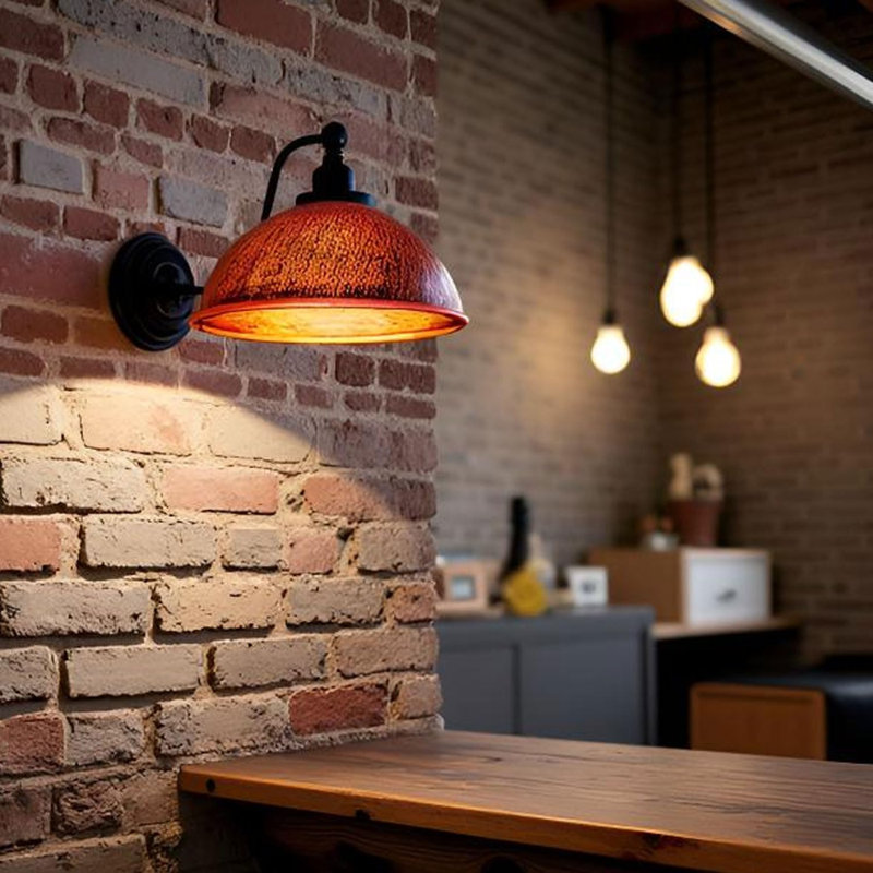 Armed Sconce, Rustic Red