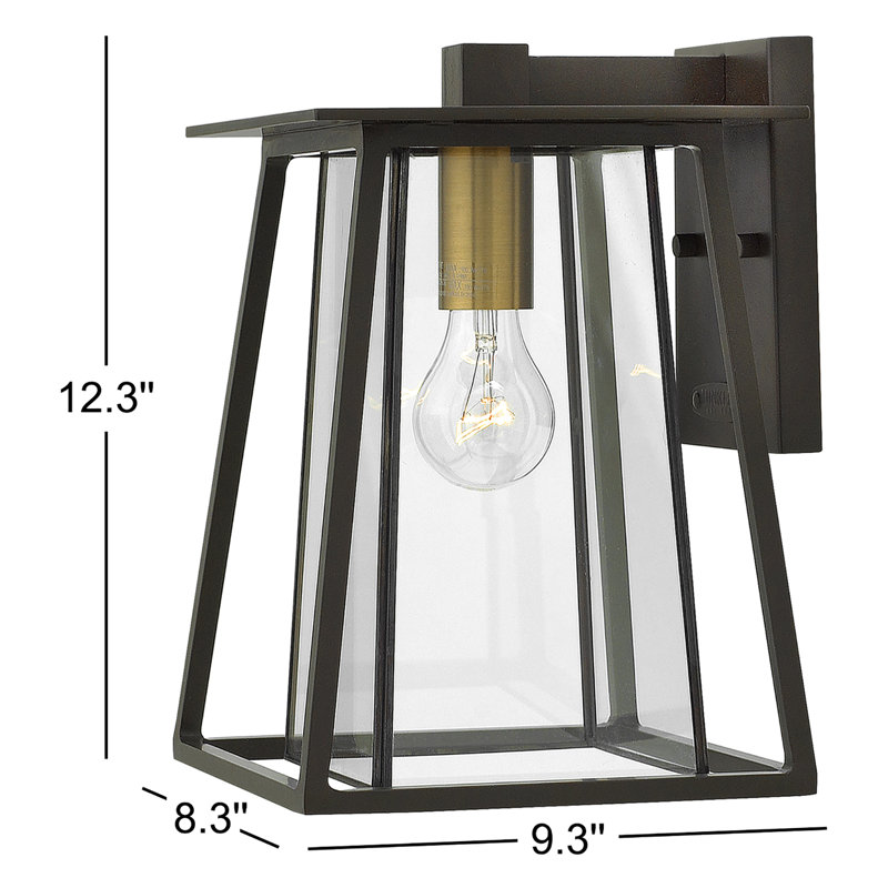 Nona Aluminium Wall Light, 12.3" H x 8.3" W x 9.3" D
