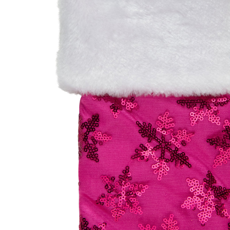 Chaussette de Noël 20,5 po, Rose