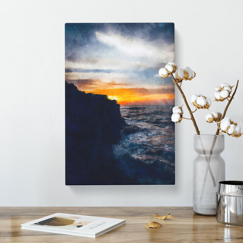 Sunlight Over The Cliff - Wrapped Canvas, 50cm H x 35cm W x 3cm D