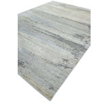 Contemporary One-of-a-Kind Rectangle 9' X 12' Hand Knotted Area Rug