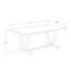 Ensemble de salle à manger 9 pièces comprenant une table rectangulaire à pieds en V et 8 chaises Parson rembourrées en lin Shitake, 101,6 x 182,9 cm, multicolore-827381240-827381242-897015624