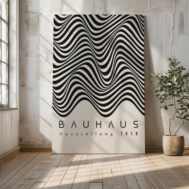 Bauhaus Wall Art II, grande impression sur toile, H 54 po x l 36 po