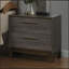 Table de chevet contemporaine 1 pièce deux tons gris antique mobilier de chambre