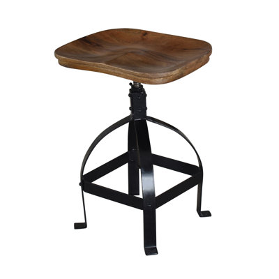 Tabouret pivotant en bois massif Bridgeview