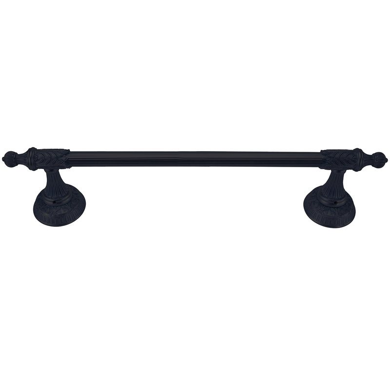 HAMPTON 18" TOWEL BAR; MATTE BLACK FINISH, Matte Black, 4" H x 22.5" W x 3" D