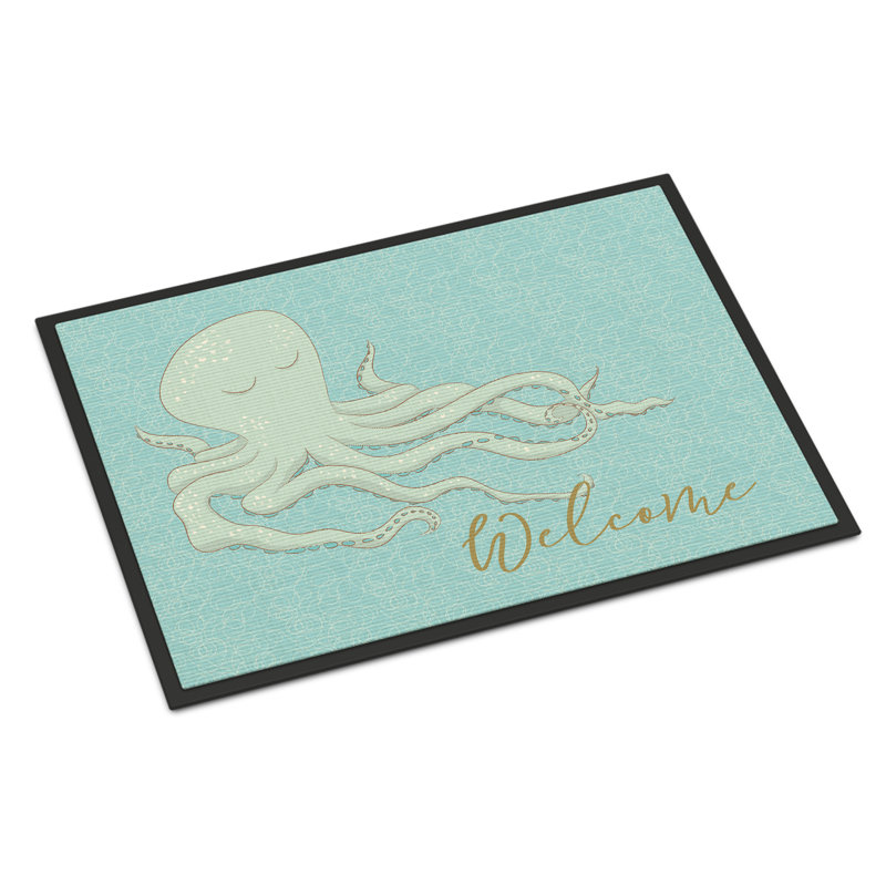 Tapis de porte d’extérieur anti-dérapant octopus welcome Wesley, H 0,2 po x l 36 po x P 24 po
