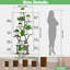 Support pour plante 64,8 po avec lumières de culture, tablette en métal à 8 niveaux