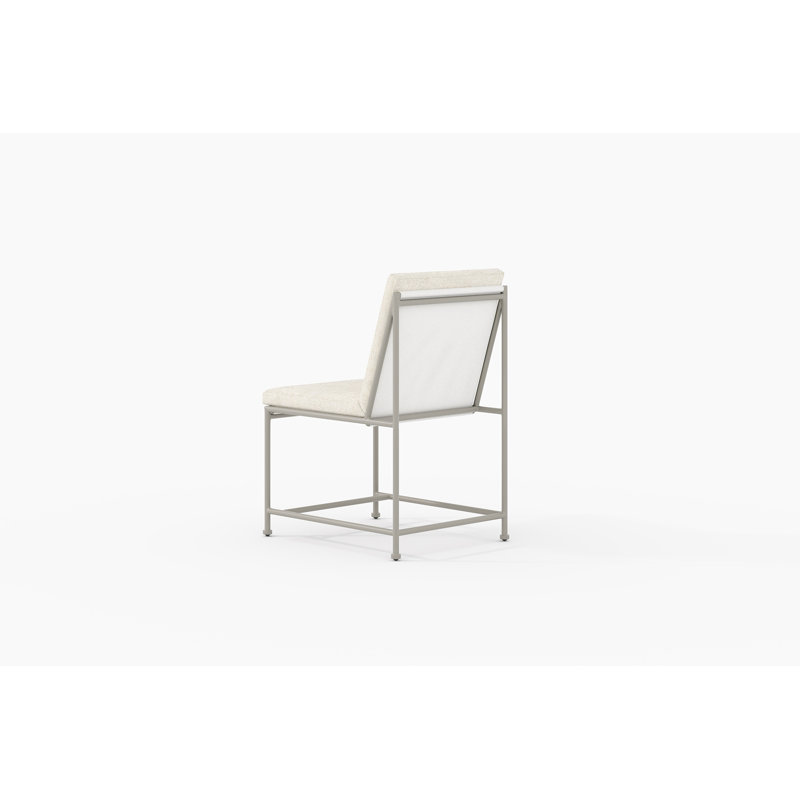 Glendale Cushion Outdoor Dining Side Chair, Beige, Tan