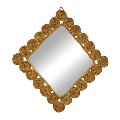 Coffman Esparto Grass Diamond Wall Mirror