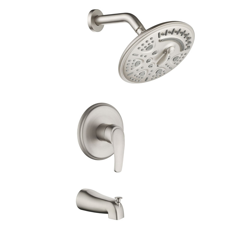 All-In-One Kit with Rough in-Valve, Brushed Nickel