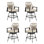 Tabouret de bar de patio avec pivot et coussin