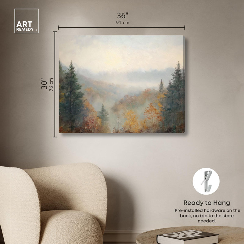 «Appalachian Mountains», reproduction d'art sur toile par Art Remedy, Toile tendue avec châssis, H 30 po x l 36 po