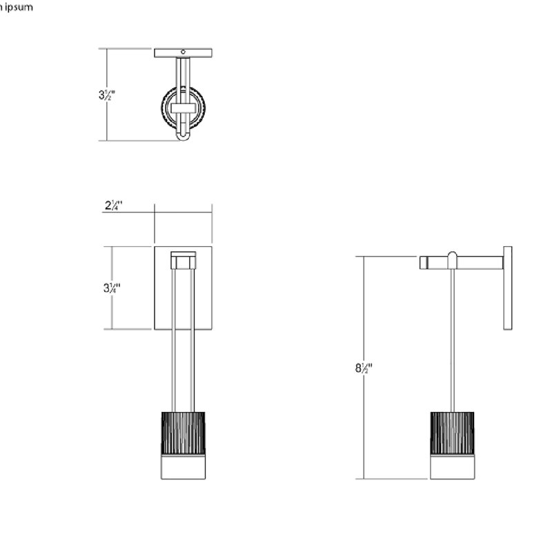 Suspenders® 1 - Light Armed Sconce