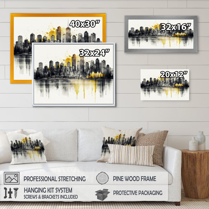 Vancouver par Lakeside I - reproduction sur toile, L 20 po x H 12 po, Toile tendue