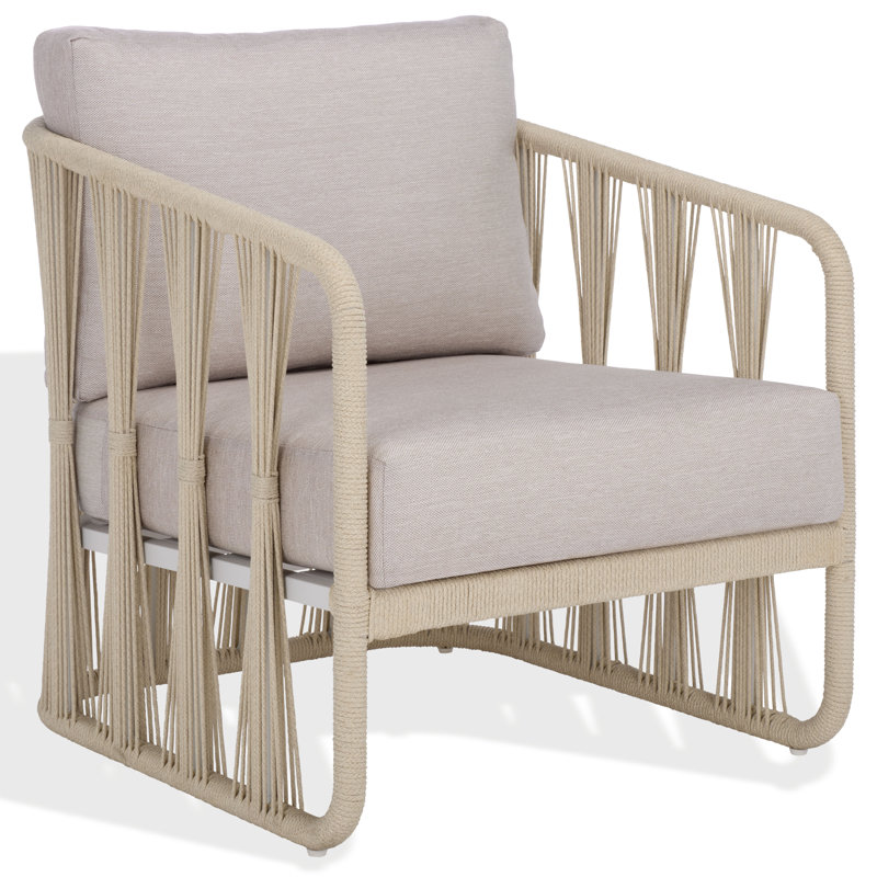 Franklyn Rope And Aluminum Patio Chair, White