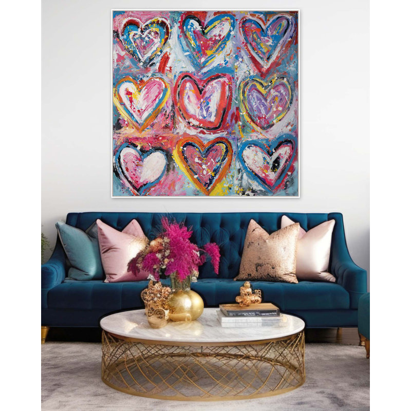 9 Hearts Print by Lara Brooke