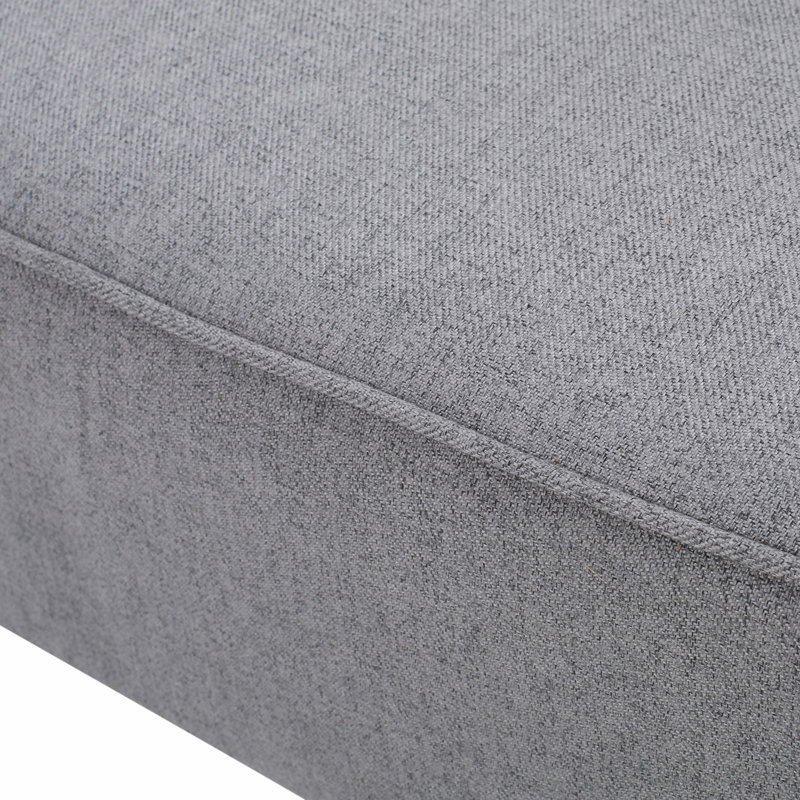 Causeuse rembourrée en lin Nhat, Polyester gris