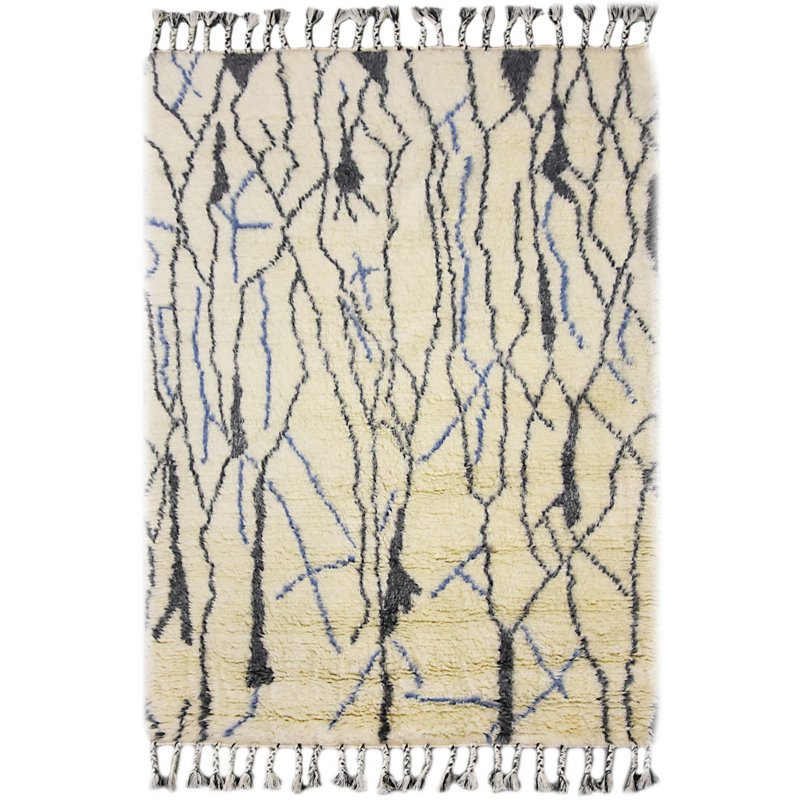 Hand Woven Shag Area Rug, Rectangle  120 x 180cm