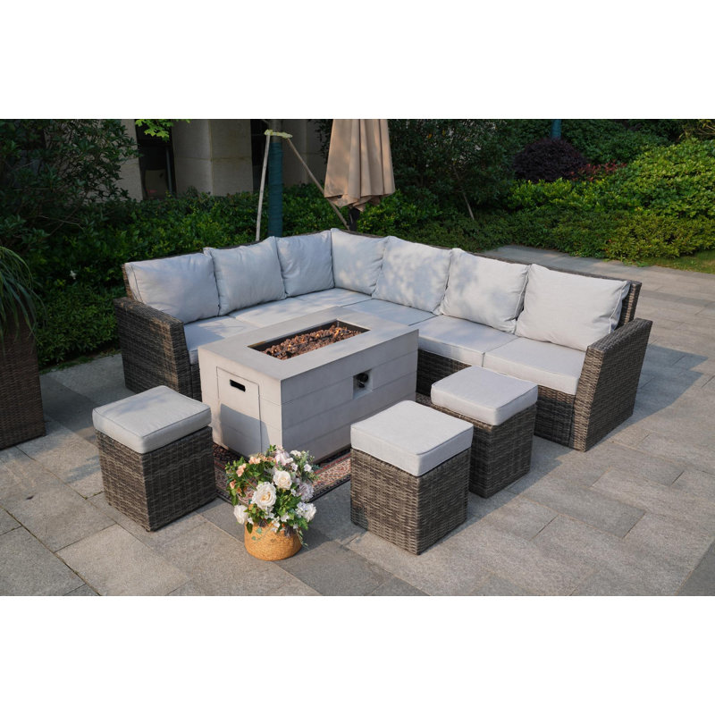 8 - Person Patio Conversation Set with Cushions