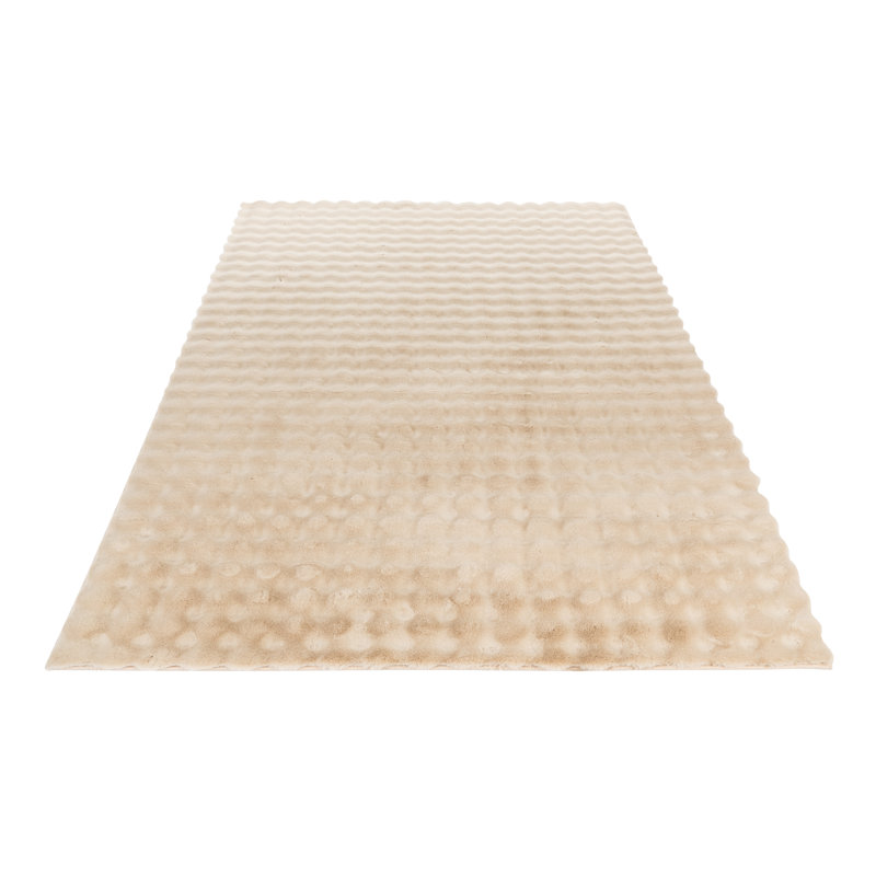 Aspen Geometric Hand Tufted Area Rug, Beige, Rectangular 120 x 170cm