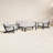 Perci Aluminum Sunbrella Conversation Set with Sintered Stone Coffee Table-1075204895