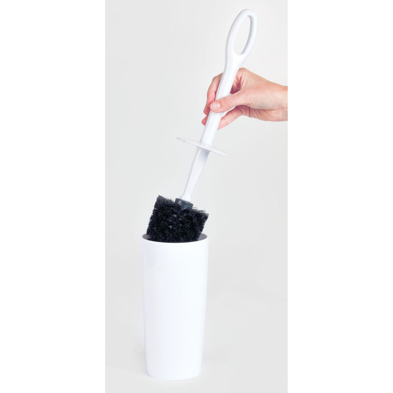 Brosse à cuvette de toilette et support pour salle de bain iDesign Moda - Blanc
