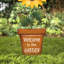 Piquet de jardin en métal tournesol