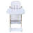 High Chair With - Tip Base, Five Point Belt, Silent Lockable Wheels, Comfort Design, White Multi Functional Foldable Feeding For 6 Months To Years, Tray, 5 Level Adjustment-1015615705