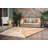 Deltufo Geometric Reversible Flatweave Polypropylene Indoor / Outdoor Area Rug - Orange -960274212