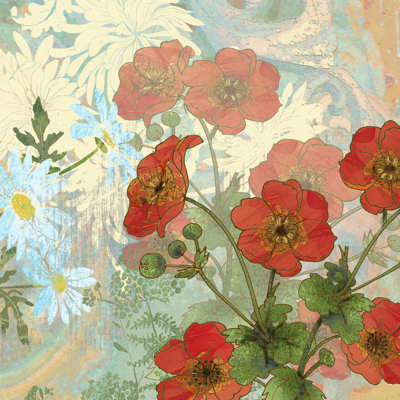 Summer Poppies II - Wrapped Canvas Painting
