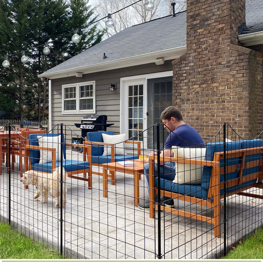 39in H (5 Fence Panels) No Dig Easy Install Zippity Black Metal Fence, Decorative Fence Ideal for Garden Fencing For Dogs, Temporary Fence or Garden Fence Animal Barrier, WF29006 Zippity Outdoor Products