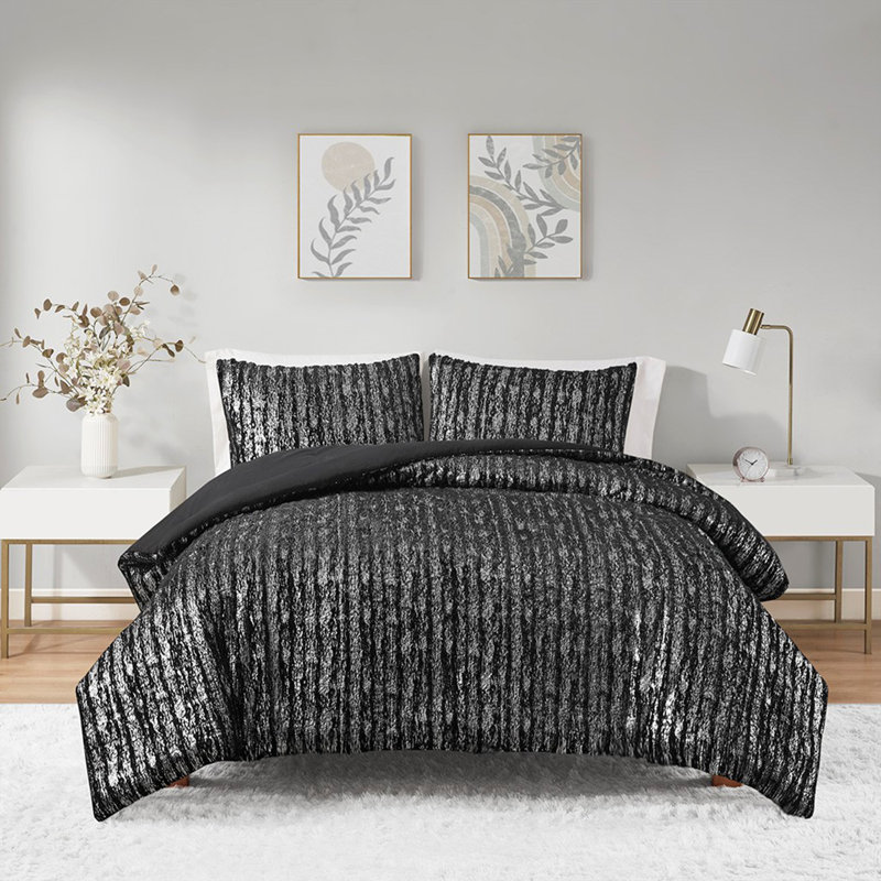 Metallic Print Comforter Set