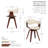 Boase Fabric Swivel Mid-Century Dining Chair-1987778348