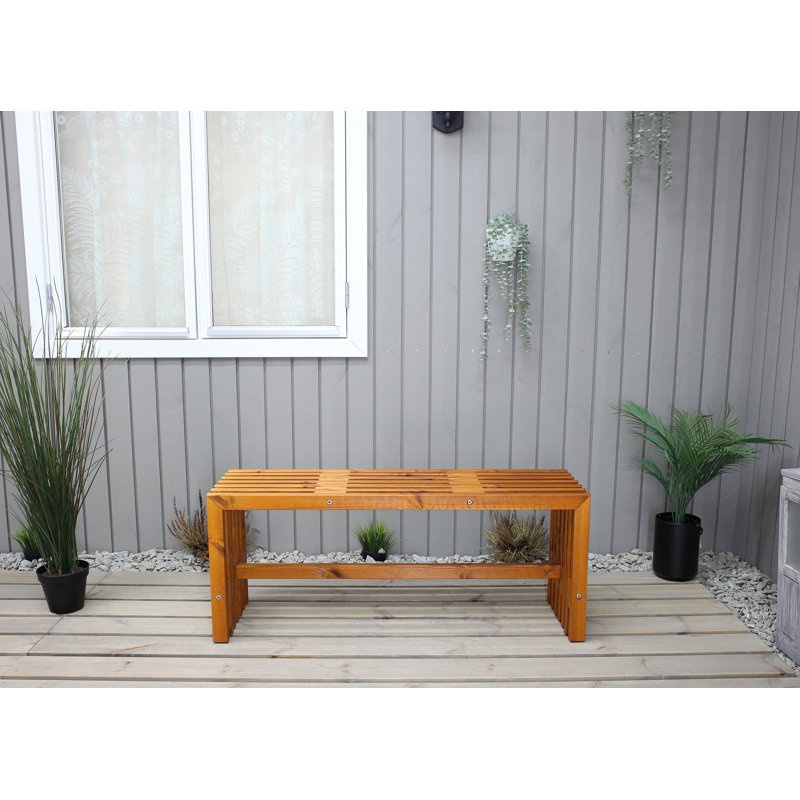 Arlinna Wooden Bench, Honey