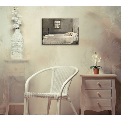 Chambre à coucher principale par Andrew Wyeth, toile tendue avec châssis