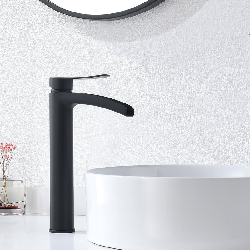Robinet de salle de bain monotrou avec bonde, Bronze huilé