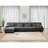 Cloud Couch Sleeper Sofa With 1 Ottoman, Chenille 4-Seater Sectional Sofa Bed Include Lumbar & Throw Pillows-512159668-512159689