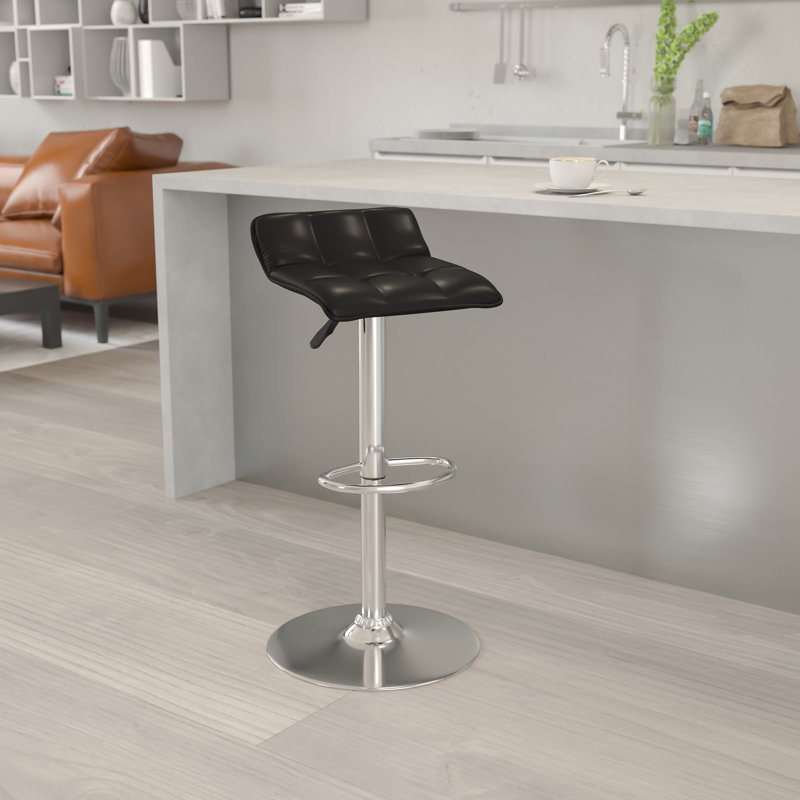 Tabouret de bar pivotant à hauteur réglable Noriega, Noir