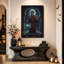 Art mural sur toile gothique squelette évêché en pierre sous Halloween-1285561894