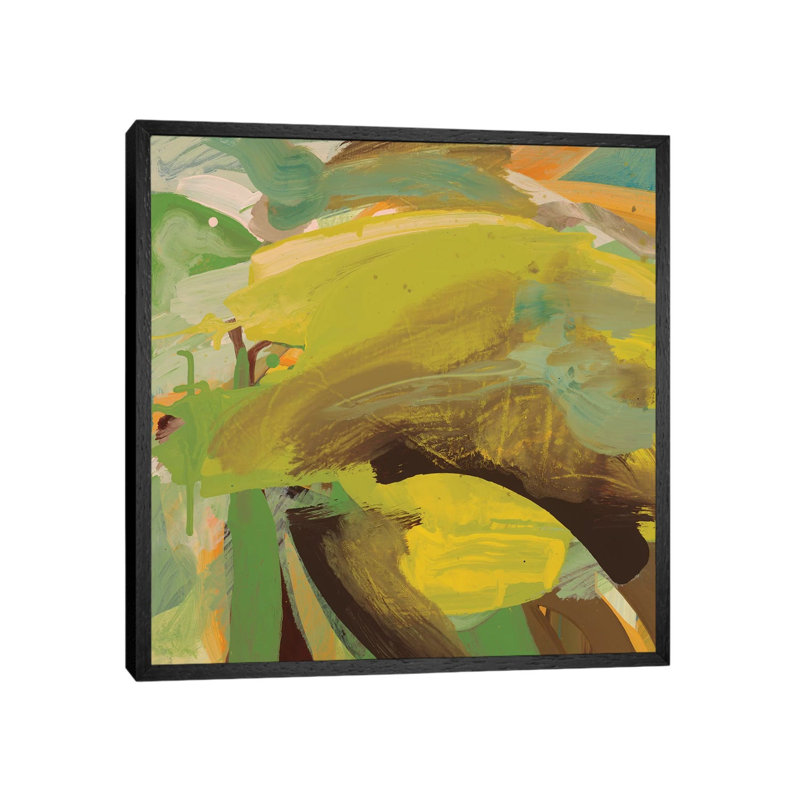 Landscape by Pamela Staker - Painting on Canvas, Black Framed, 45.72 cm H x 45.72 cm W