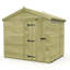 Total Sheds 6ft x 8ft Security Apex Shed - Heavy-Duty Hasp Staple Anti-Tamper - Pressure Treated Timber - UK Manufactured