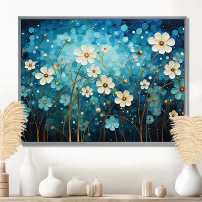 «Turquoise Tranquility», art mural abstrait
