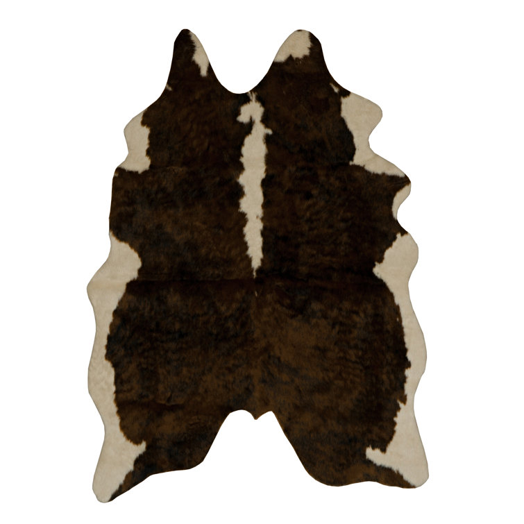 Lilianna Faux Cowhide Mini Brown and Cream Brindle Rug
