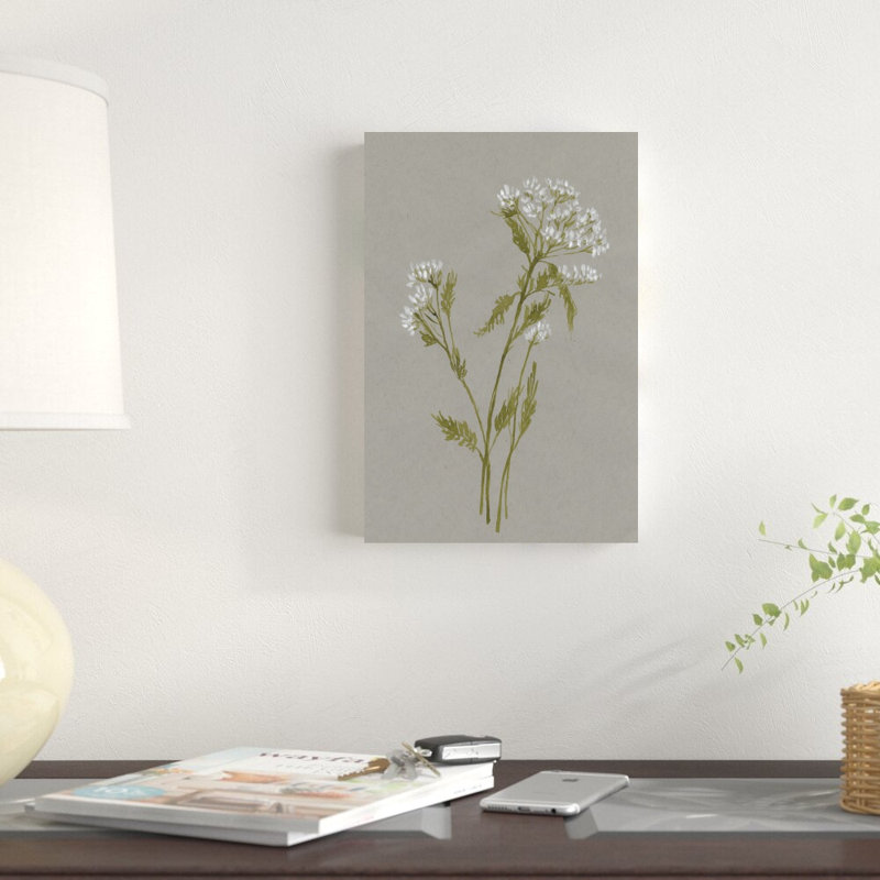 Fleurs de champ blanc III, H 12 po x l 8 po